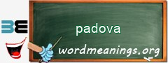 WordMeaning blackboard for padova